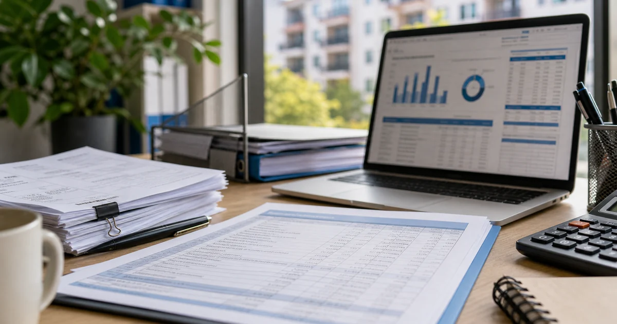 Listă de întreținere și calcule financiare pentru o asociație de proprietari